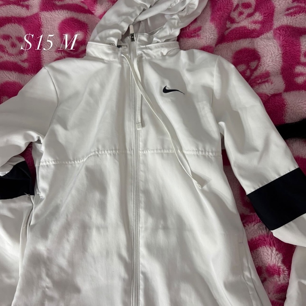 Nike White Jacket with Black Details